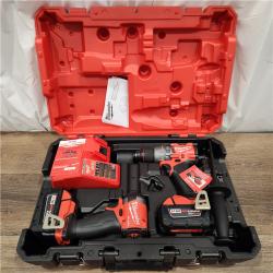 AS-IS Milwaukee M18 FUEL 18V Lithium-Ion Brushless Cordless Hammer Drill and Impact Driver Combo Kit (2-Tool) with 2 Batteries