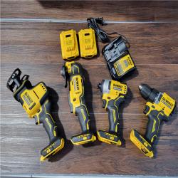 California New DEWALT 4-Tool Combo Kit (2 Batteries, 1 Charger, and Bag Included)