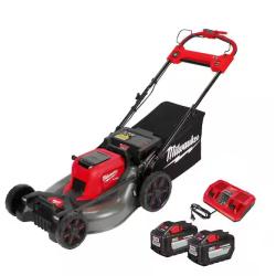 DALLAS LOCATION - Milwaukee M18 FUEL Brushless Cordless 21 in. Walk Behind Dual Battery Self-Propelled Mower w/(2) 12.0Ah Battery and Rapid Charger