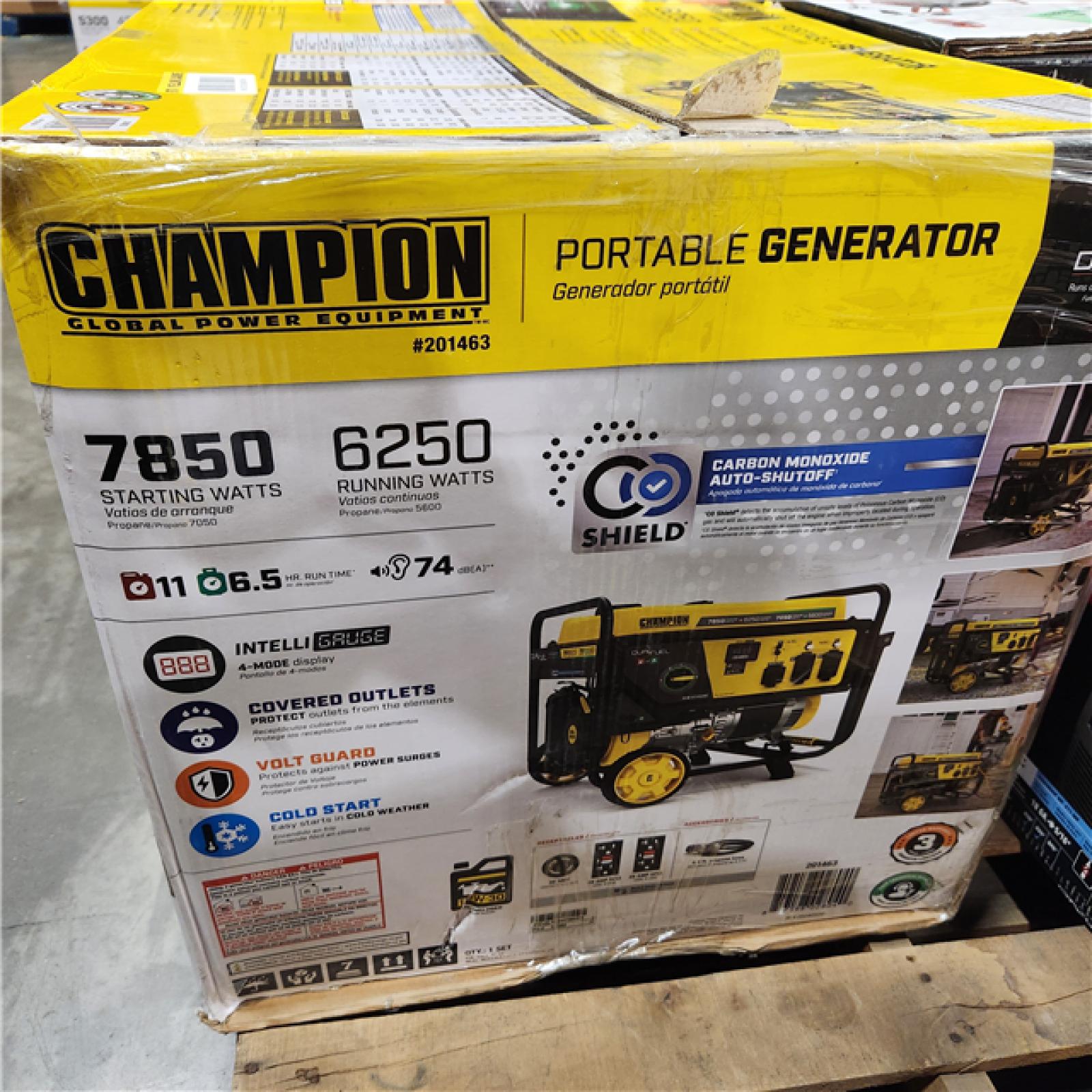 Dallas Location - As-Is Champion 201463 7850W Dual Fuel Generator