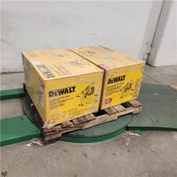 Dallas Location - NEW- DEWALT 15 Amp Corded 12 in. Double Bevel Sliding Compound Miter Saw, Blade Wrench and Material Clamp (Lot Of 2)