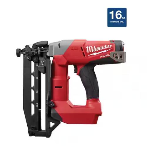 NEW! - Milwaukee M18 FUEL 18-Volt Lithium-Ion Brushless Cordless 16-Gauge Straight Finish Nailer (Tool Only)