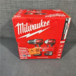 HOUSTON LOCATION - AS-IS Milwaukee M18 18V Cordless Brushed 2 Tool Drill/Driver and Impact Driver Kit