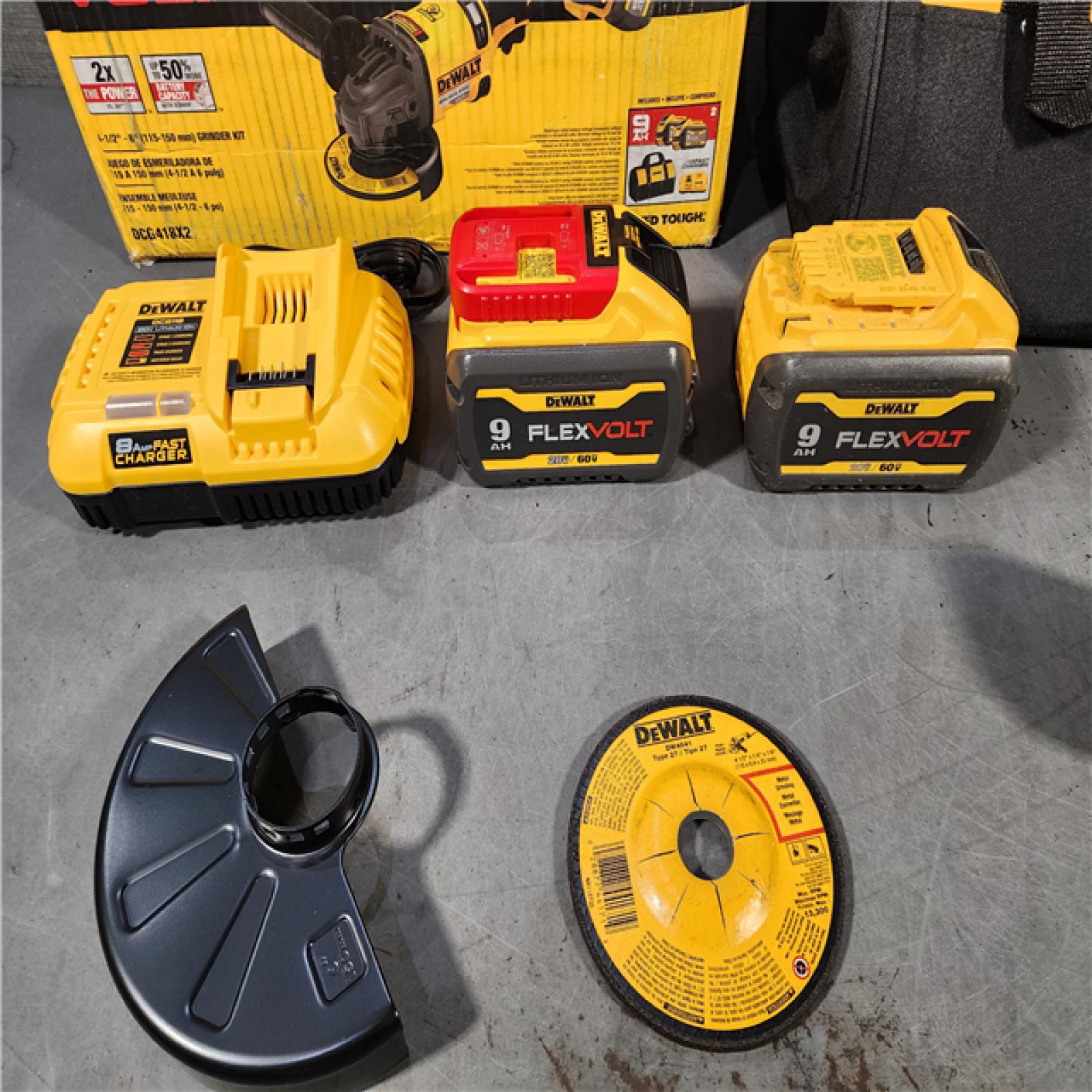 HOUSTON LOCATION - AS-IS DeWalt Flexvolt 60V Max Cordless Grinder  4.5 in; 6 in  Kit  1 KT (115-DCG418X2)