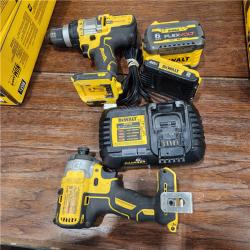 AS-IS 20V MAX Cordless Brushless Hammer Drill/Driver 2 Tool Combo Kit with FLEXVOLT ADVANTAGE