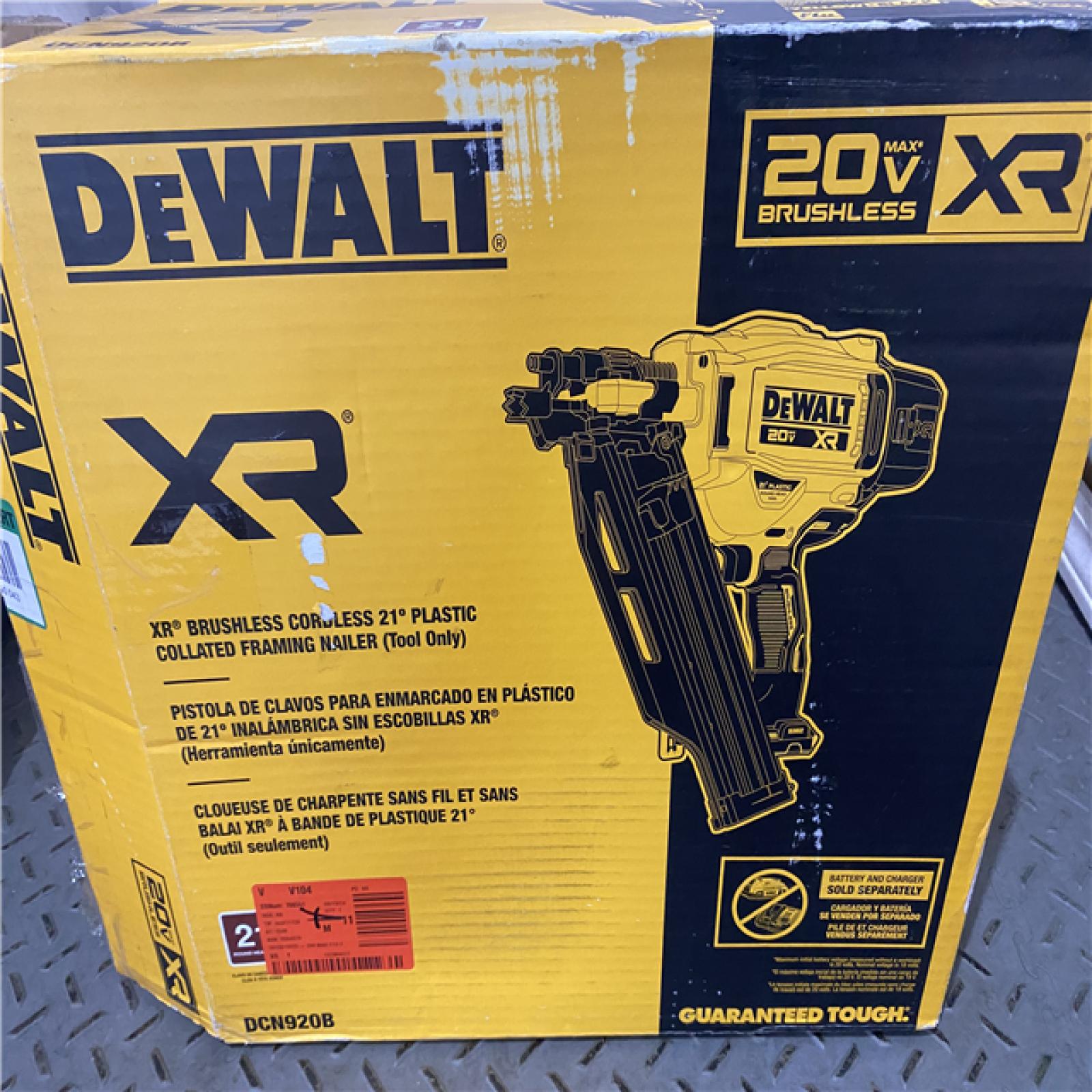 Houston location AS-IS DEWALT 20-Volt 21Â° Cordless Framing Nailer (Tool-Only)