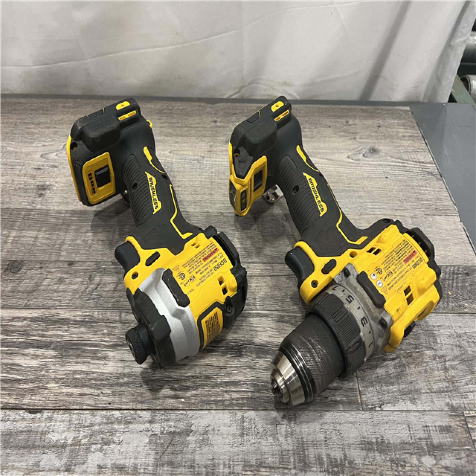 AS-IS DEWALT 20V MAX XR Cordless Drill/Driver, ATOMIC Impact Driver 2 Tool Combo Kit, (2) 2.0Ah Batteries, Charger, and Bag