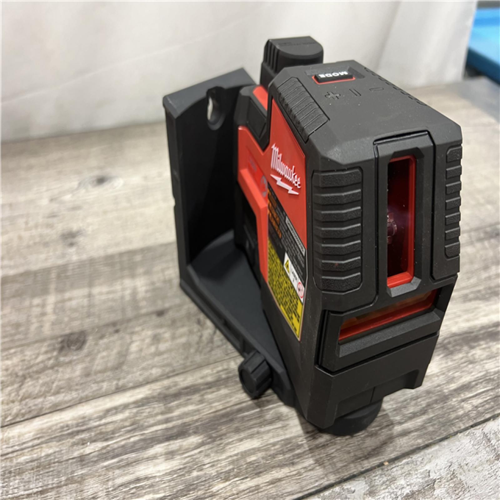 AS-IS MILWAUKEE 100 Ft. REDLITHIUM Lithium-Ion USB Green Rechargeable Cross Line Laser Level with Charger