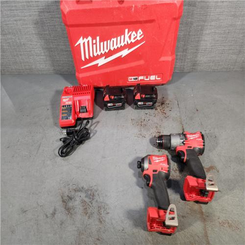 HOUSTON LOCATION - AS-IS Milwaukee M18â„¢ FUELâ„¢ 2-Tool Hammer Drill/Impact Driver Combo Kit - by International Tool