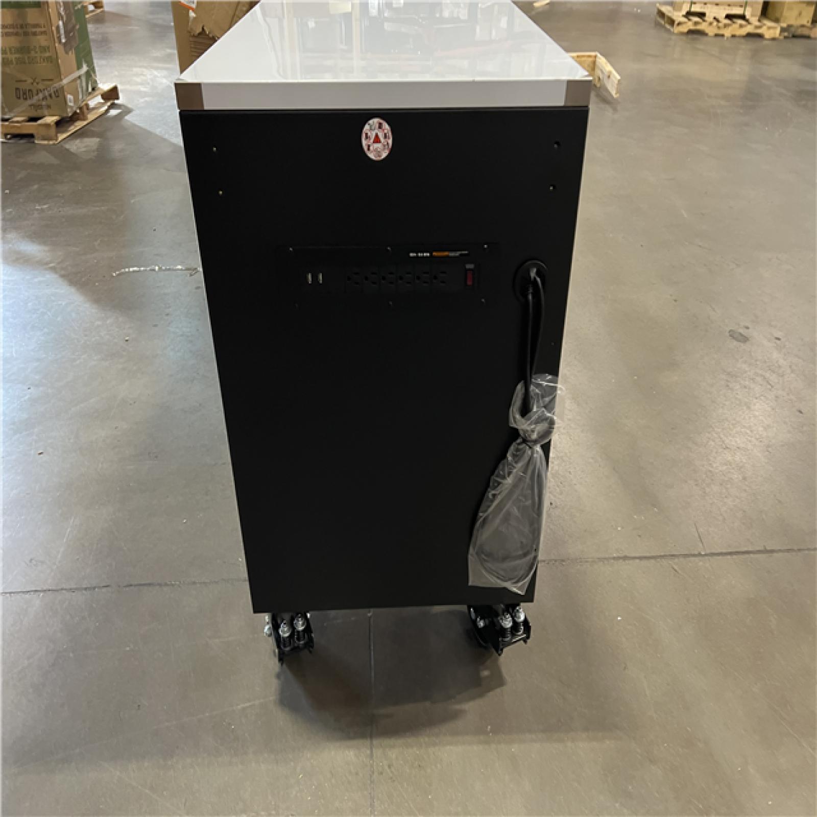 DALLAS LOCATION - Husky Tool Storage Heavy Duty 96 in. W x 24 in. D Matte Black Mobile Workbench Cabinet with Stainless Steel Top