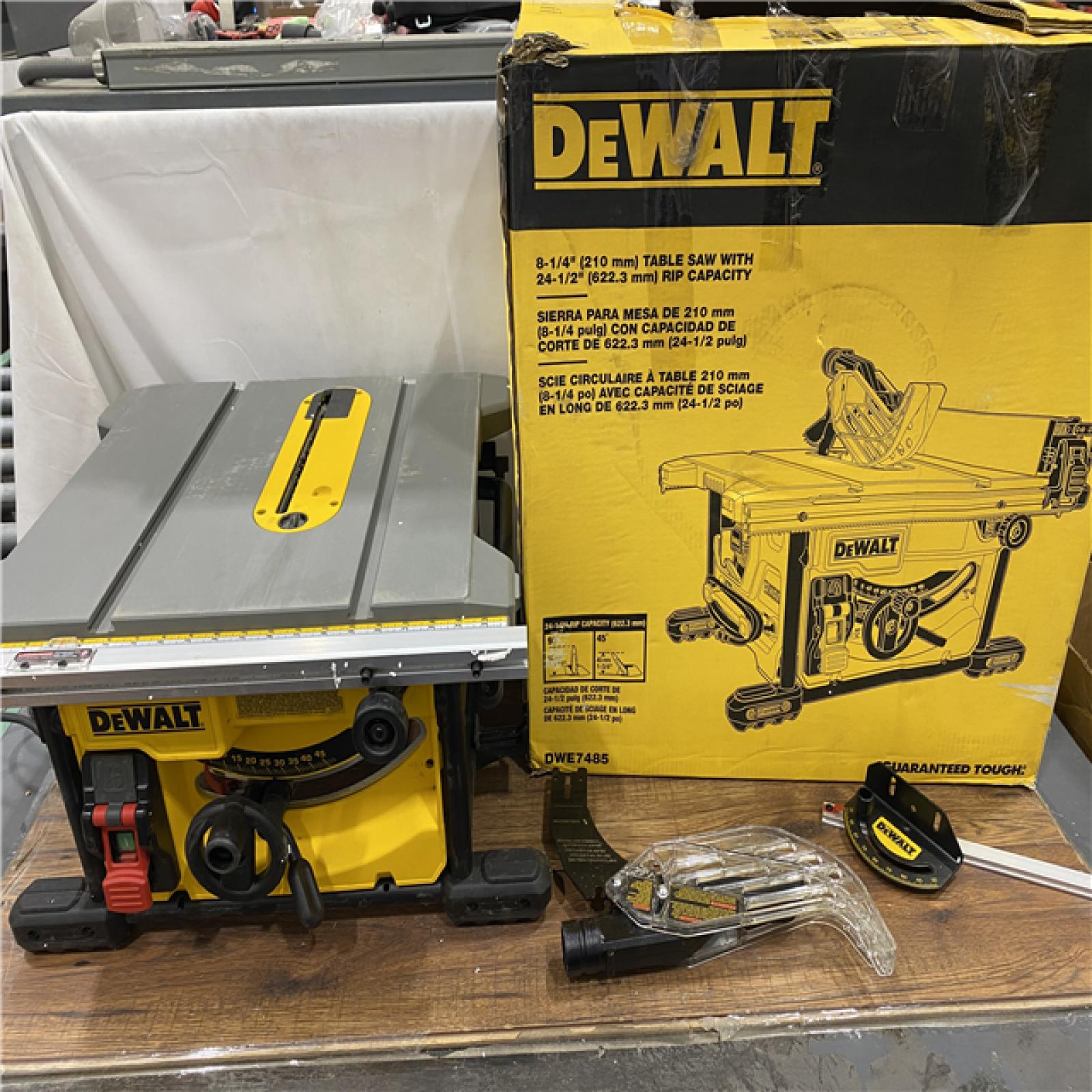 AS IS DEWALT 15 Amp Corded 8-1/4 in. Compact Portable Jobsite Tablesaw (Stand Not Included)