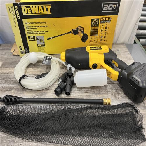 AS-IS Dewalt 20V 550 PSI  1 GPM Cordless Power Cleaner W/ 4 Nozzles Tool-Only DCPW550B