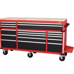 DALLAS LOCATION - Milwaukee High Capacity 72 in. W x 22 in. D 18-Drawer Mobile Workbench with Solid Wood Top