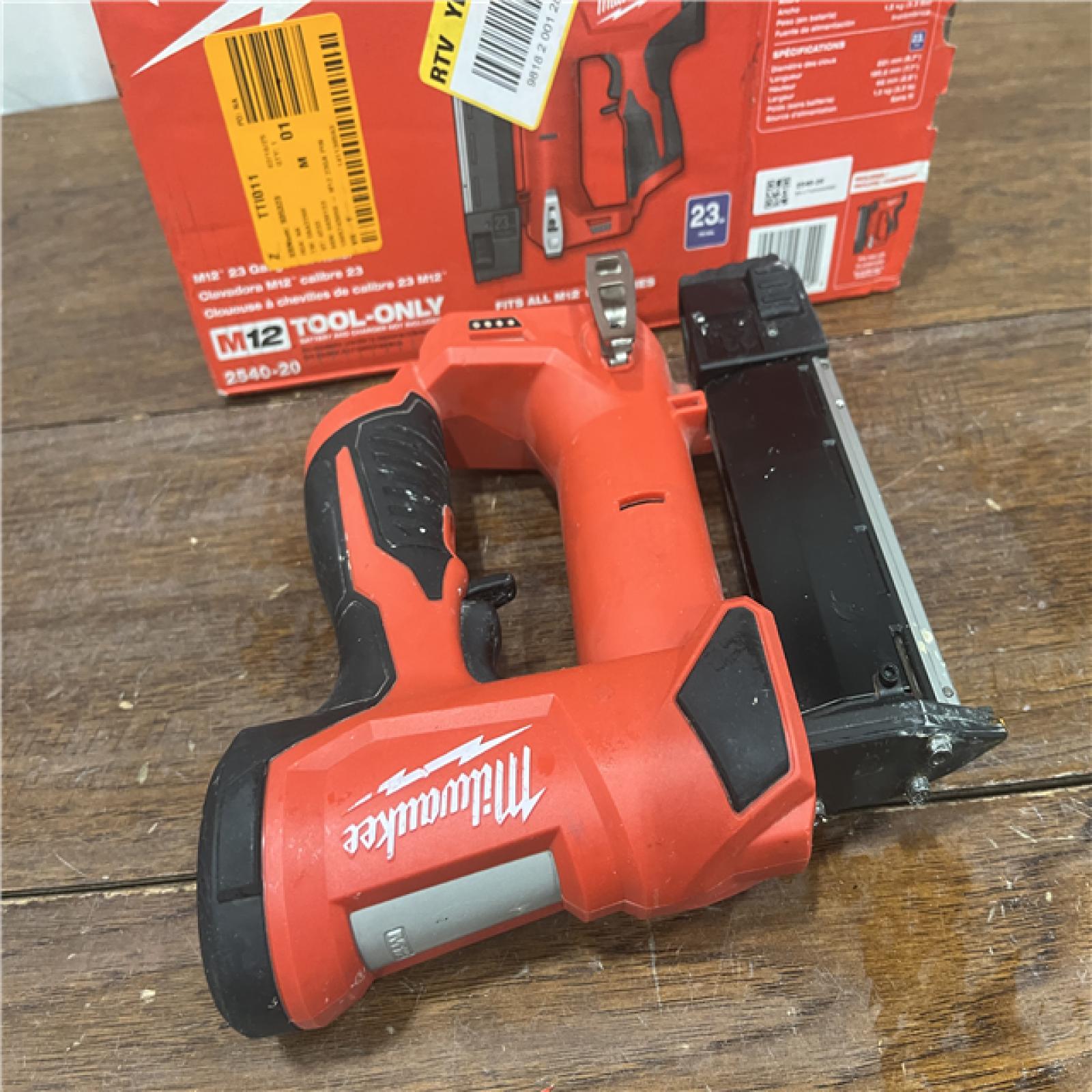 AS-ISMilwaukee 2540-20 12V 23 Gauge Cordless Pin Nailer (Tool Only)