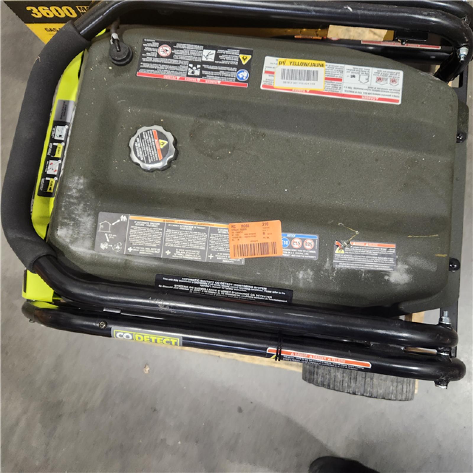 Dallas Location - As-Is RYOBI 6500-Watt Gasoline Powered Portable Generator