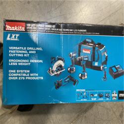 NEW! - Makita 18V LXT Lithium-Ion Cordless Combo Kit (5-Tool) with (2) 3.0 Ah Batteries, Rapid Charger and Tool Bag