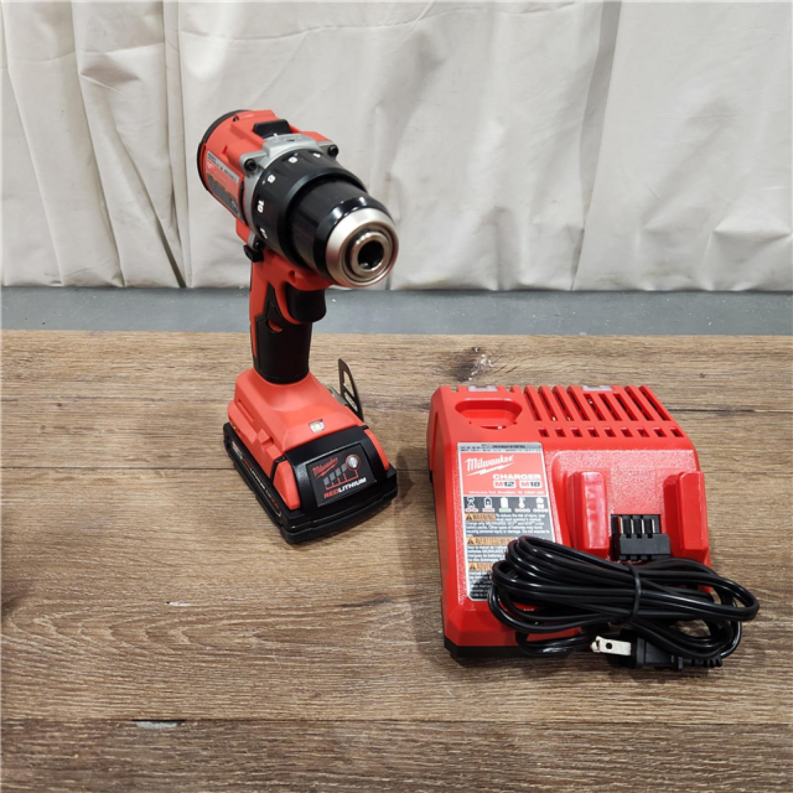 AS-IS Milwaukee M18 Compact Next Gen 1/2 in. Brushless Cordless Drill/Driver Kit (Battery & Charger)