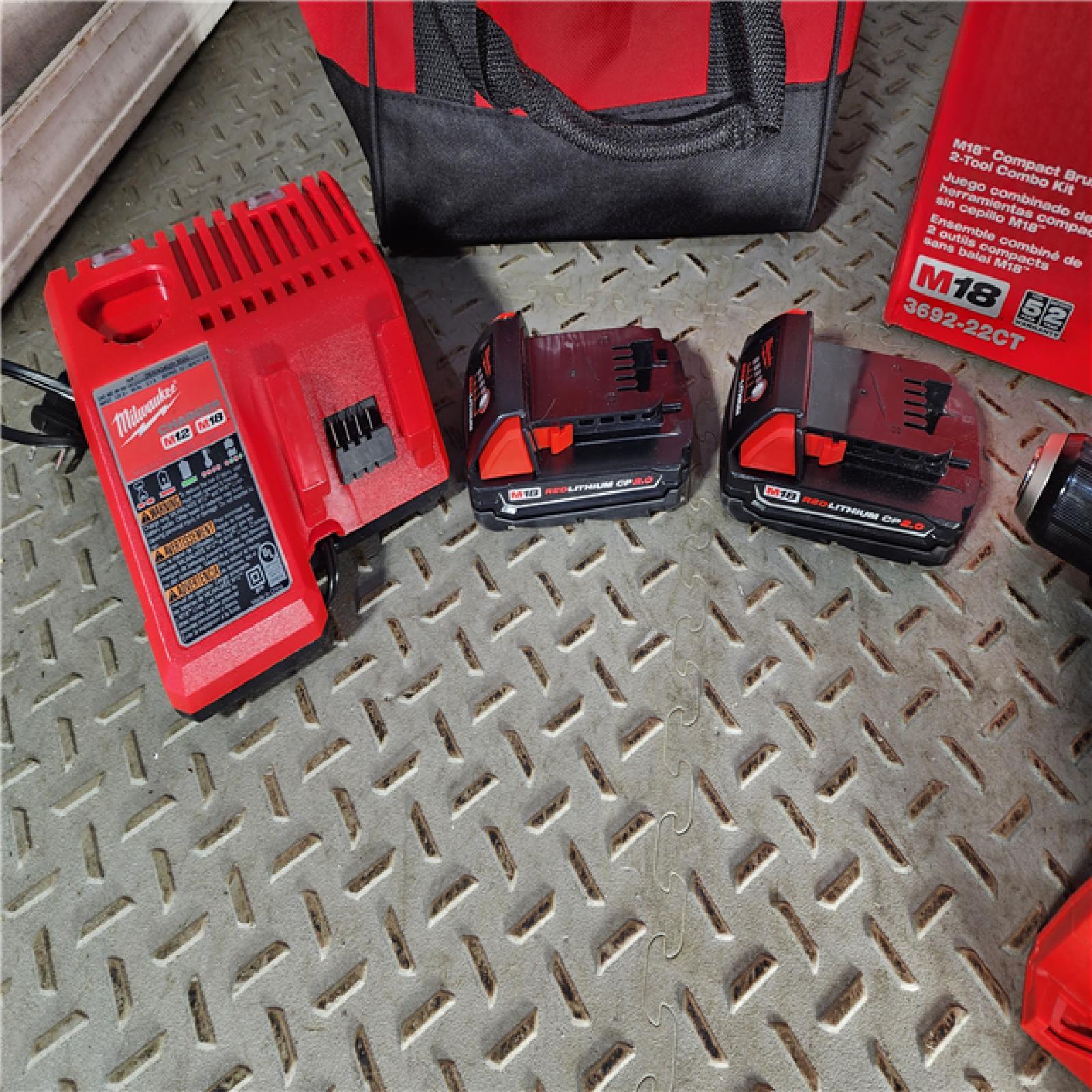 HOUSTON LOCATION - AS-IS Milwaukee M18 Compact Brushless 2-Tool Combo Kit