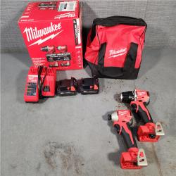 HOUSTON LOCATION - AS-IS M18 18V Lithium-Ion Brushless Cordless Compact Drill/Impact Combo Kit (2-Tool) W/(2) 2.0 Ah Batteries, Charger & Bag