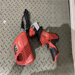 Houston location AS-IS Milwaukee 2420-21 - M12 Fuel Hackzall 1/2  12V 1.5Ah Cordless Straight Handle Reciprocating Saw Kit