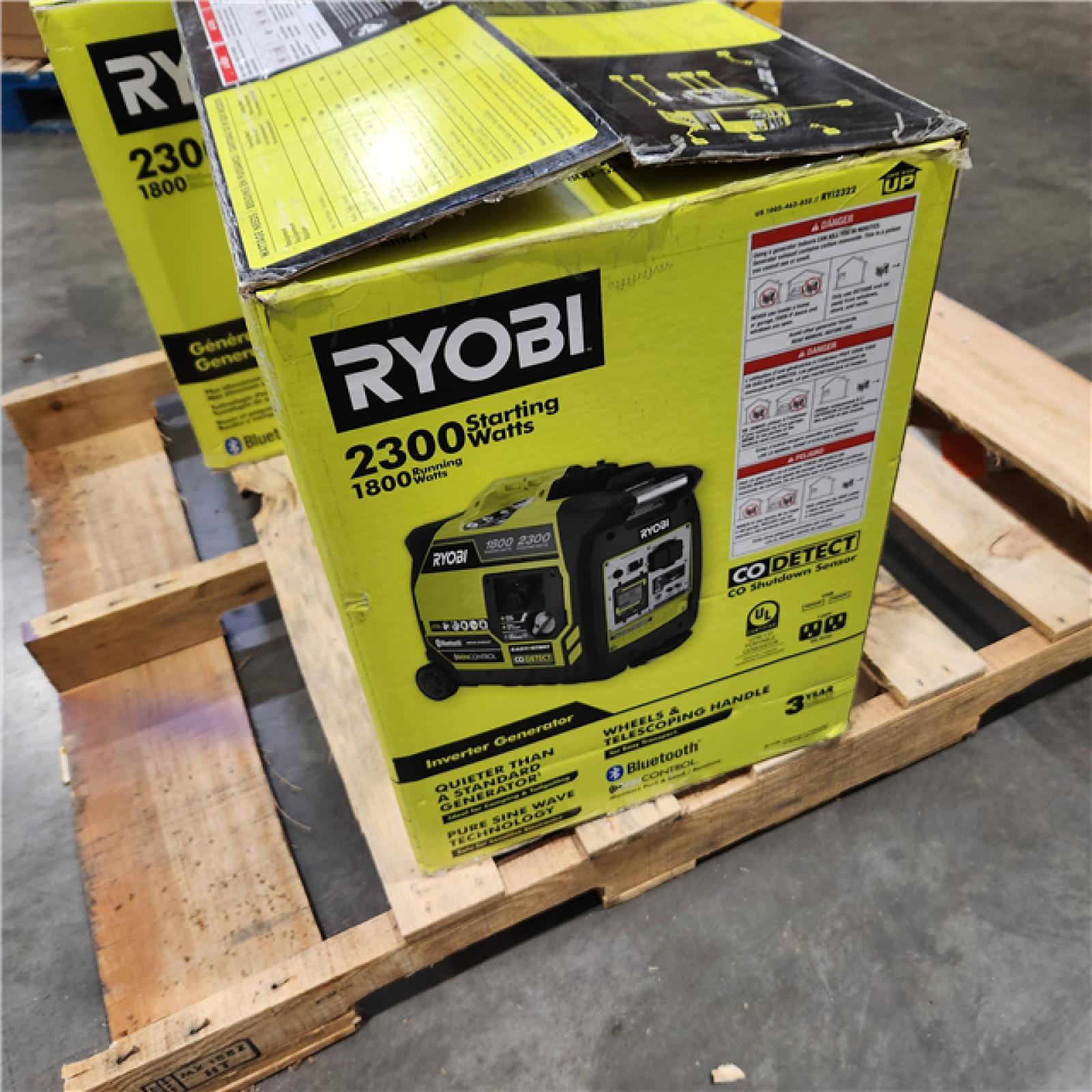 Dallas Location - As-Is Ryobi 2300-Watt Bluetooth Inverter Generator(Lot Of 2)