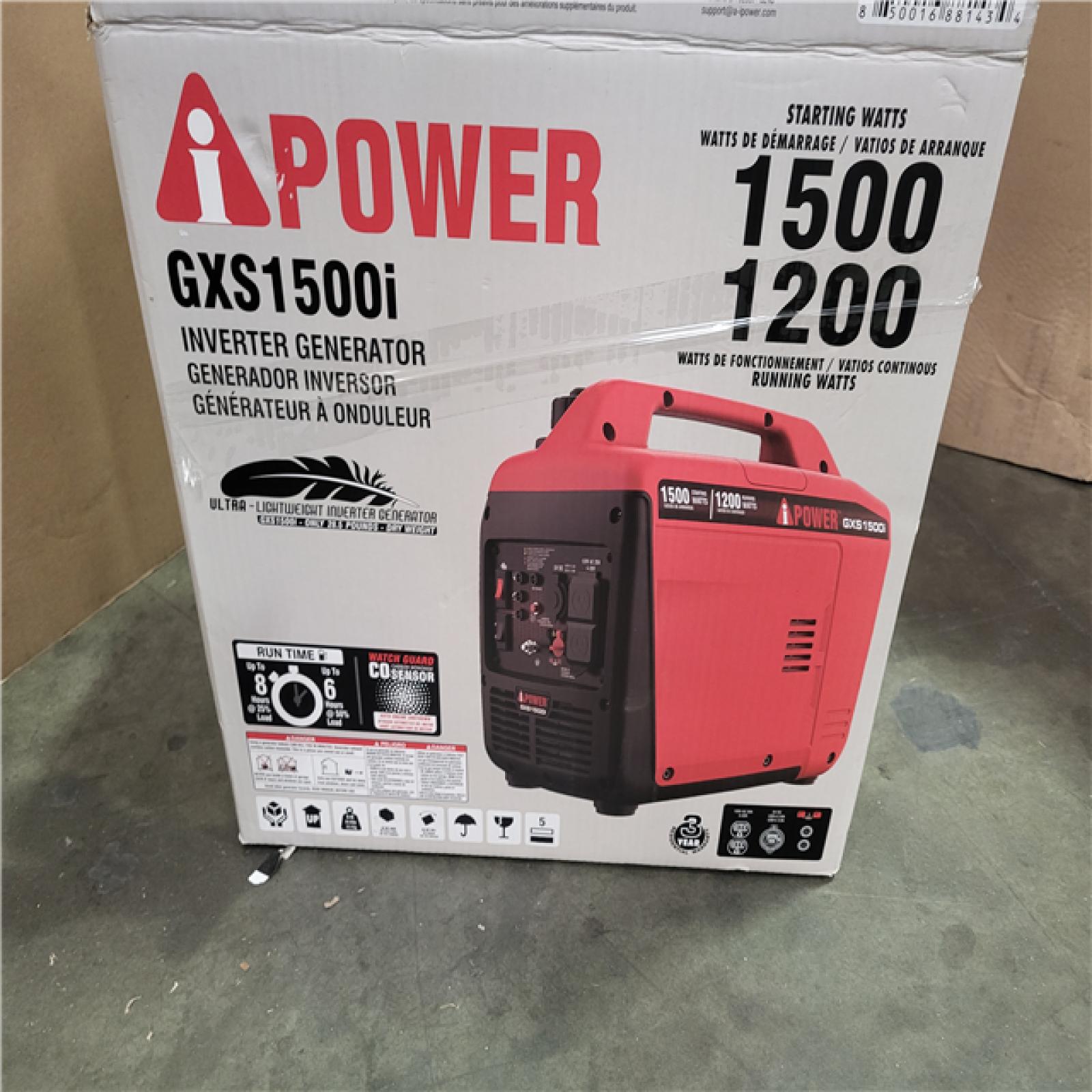 CALIFORNIA AS-IS I POWER GXS1500I INVERTER GENERATOR