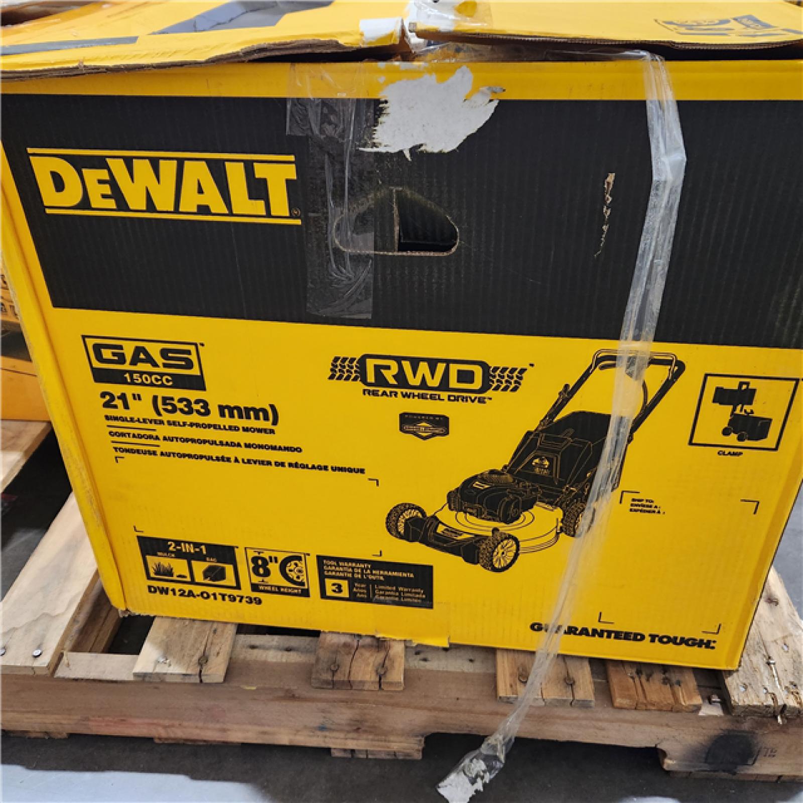 Dallas Location - As-Is Dewalt DW12A-O1T9739 Gas Lawn Mower