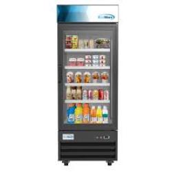 Phoenix Location Koolmore MDR-1GD-23C 23 Cu. Ft. Black 1 Hinged Glass Door Merchandiser Refrigerator - 115 Volts