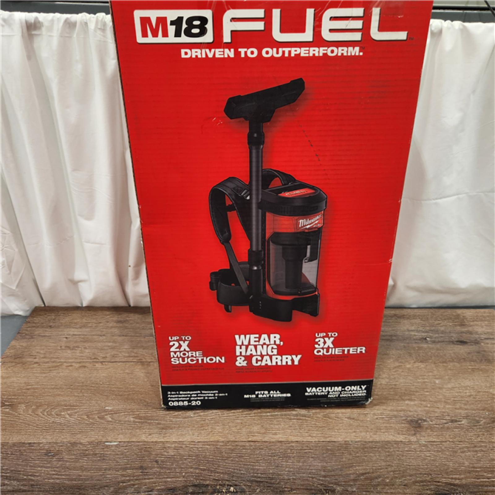 AS-IS M18 FUEL 18-Volt Lithium-Ion Brushless 1 Gal. Cordless 3-in-1 Backpack Vacuum (Vacuum-Only)