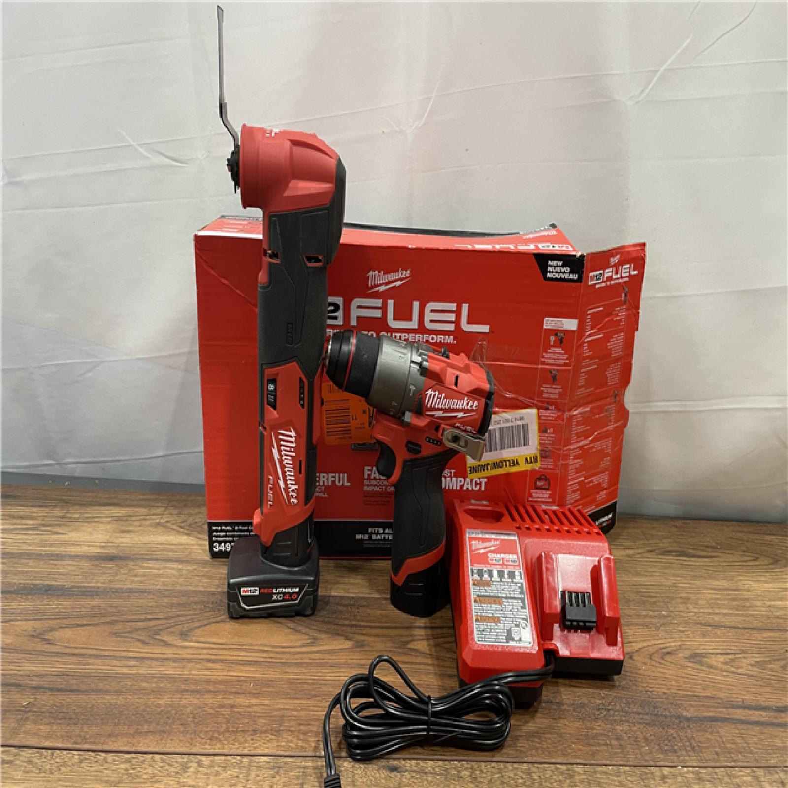 AS-IS Milwaukee M12 FUEL 12-Volt Lithium-Ion Brushless Cordless Hammer Drill and Impact Driver Combo Kit