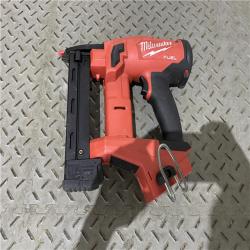 Houston location AS-IS MILWAUKEE M18 FUEL 18-Volt Lithium-Ion Brushless Cordless 18-Gauge 1/4 in. Narrow Crown Stapler (Tool-Only)