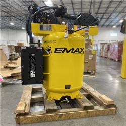 DALLAS LOCATION - EMAX 80 Gal. 175 PSI 5 HP 2-Cylinder 1-Phase Silent Air Electric Air Compressor with Isolator Pads and Auto Drain