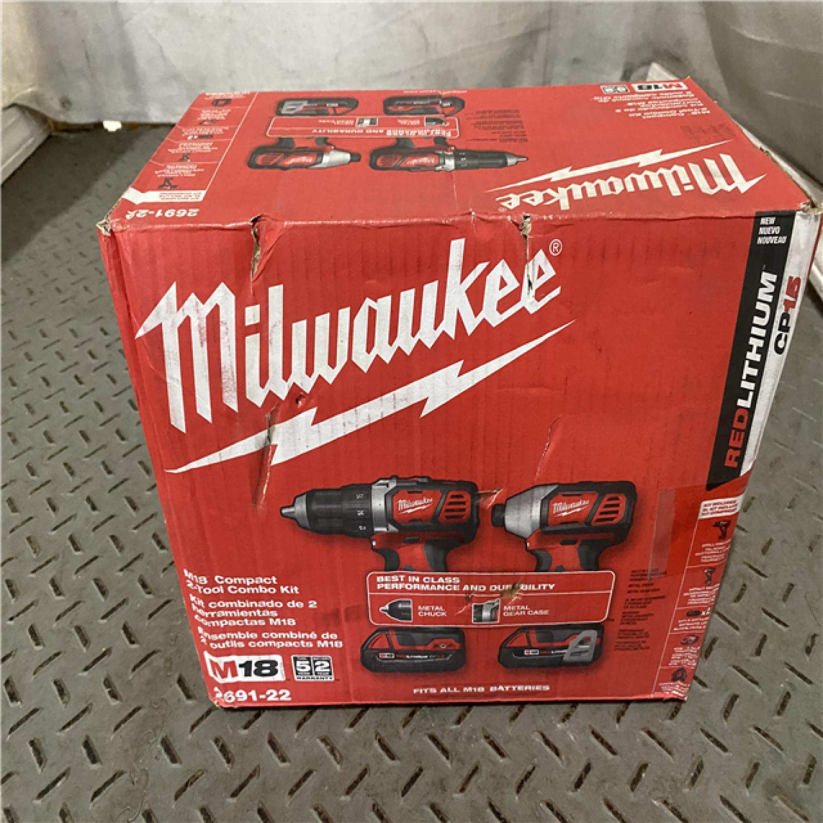 Houston location AS-IS  Milwaukee Electric Tools 2691-22 MILWAUKEE M18 COMBO KITS LIKE NEW