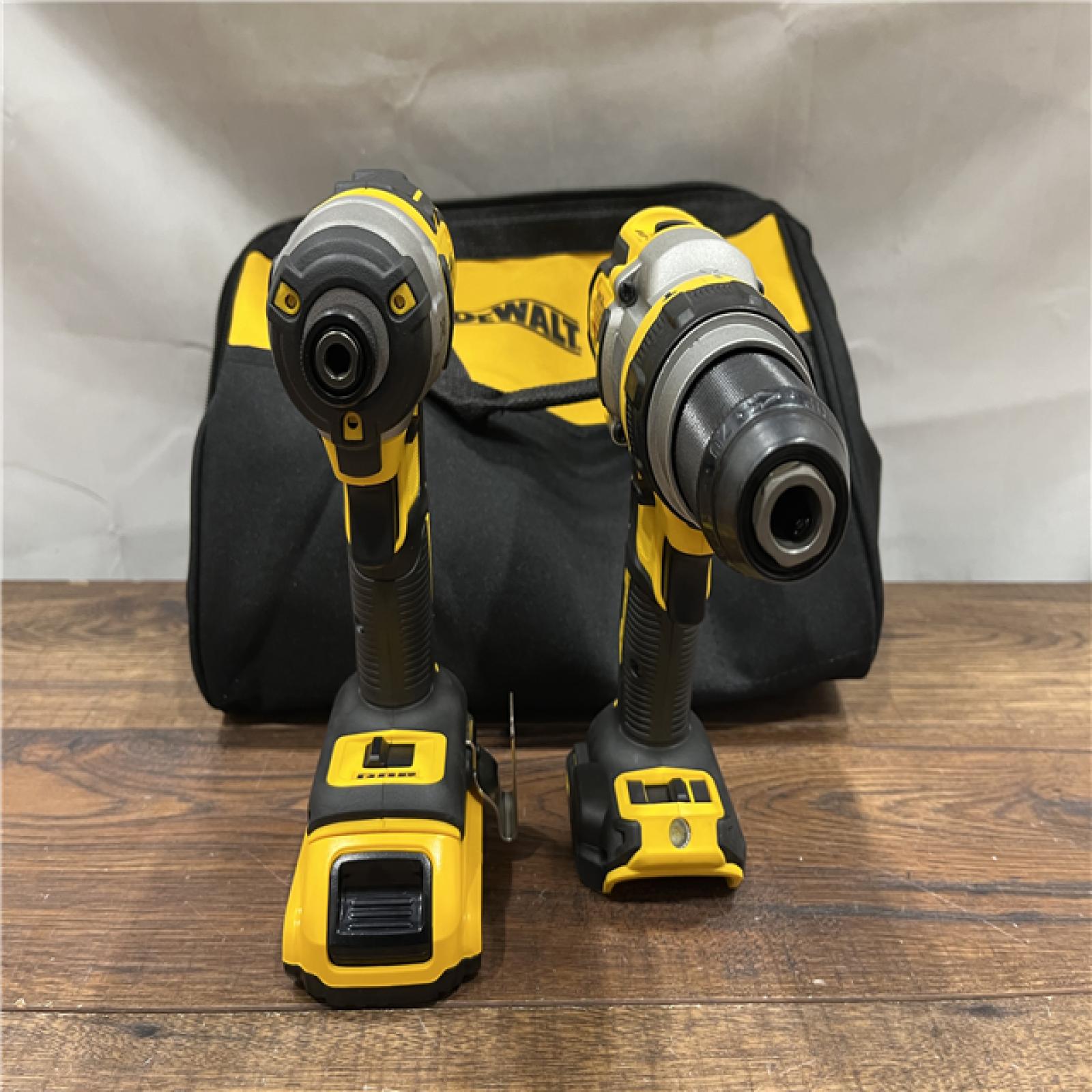 AS IS DEWALT 20V MAX Cordless Brushless Hammer Drill/Driver 2 Tool Combo Kit with FLEXVOLT ADVANTAGE