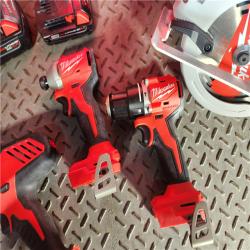 HOUSTON LOCATION - AS-IS M18 18-Volt Lithium-Ion Brushless Cordless Combo Kit (4-Tool) with 2-Batteries, 1-Charger and Tool Bag