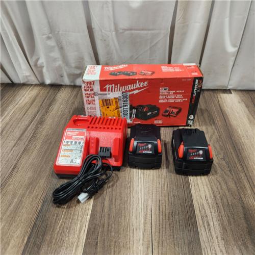 AS IS M18 18-Volt Lithium-Ion XC Starter Kit with Two 5.0Ah Batteries and Charger