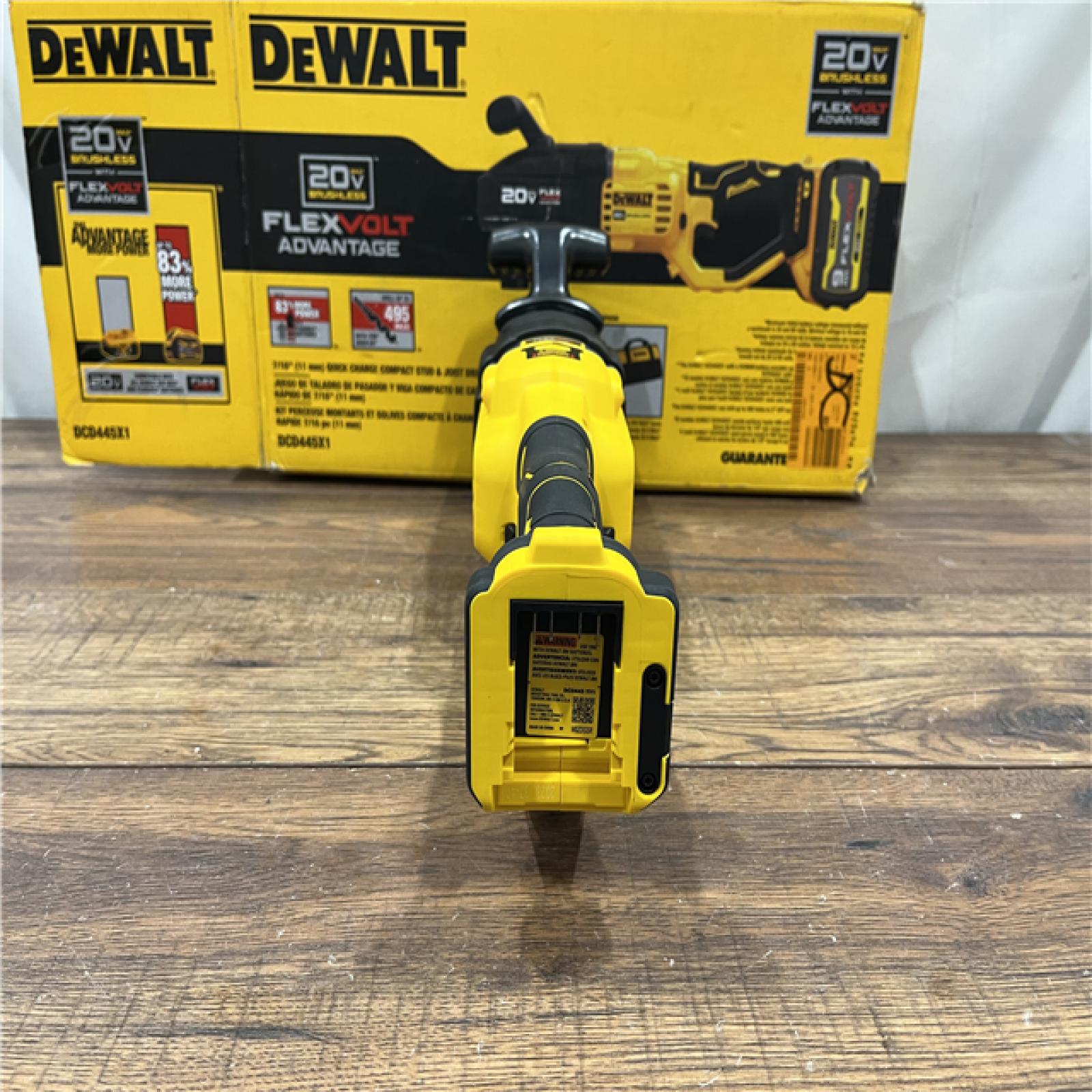 AS IS 20V Lithium-Ion Brushless Cordless 7/16 in. Compact Stud and Joist Drill Kit W/FLEXVOLT Advantage and (1) 9.0Ah Battery