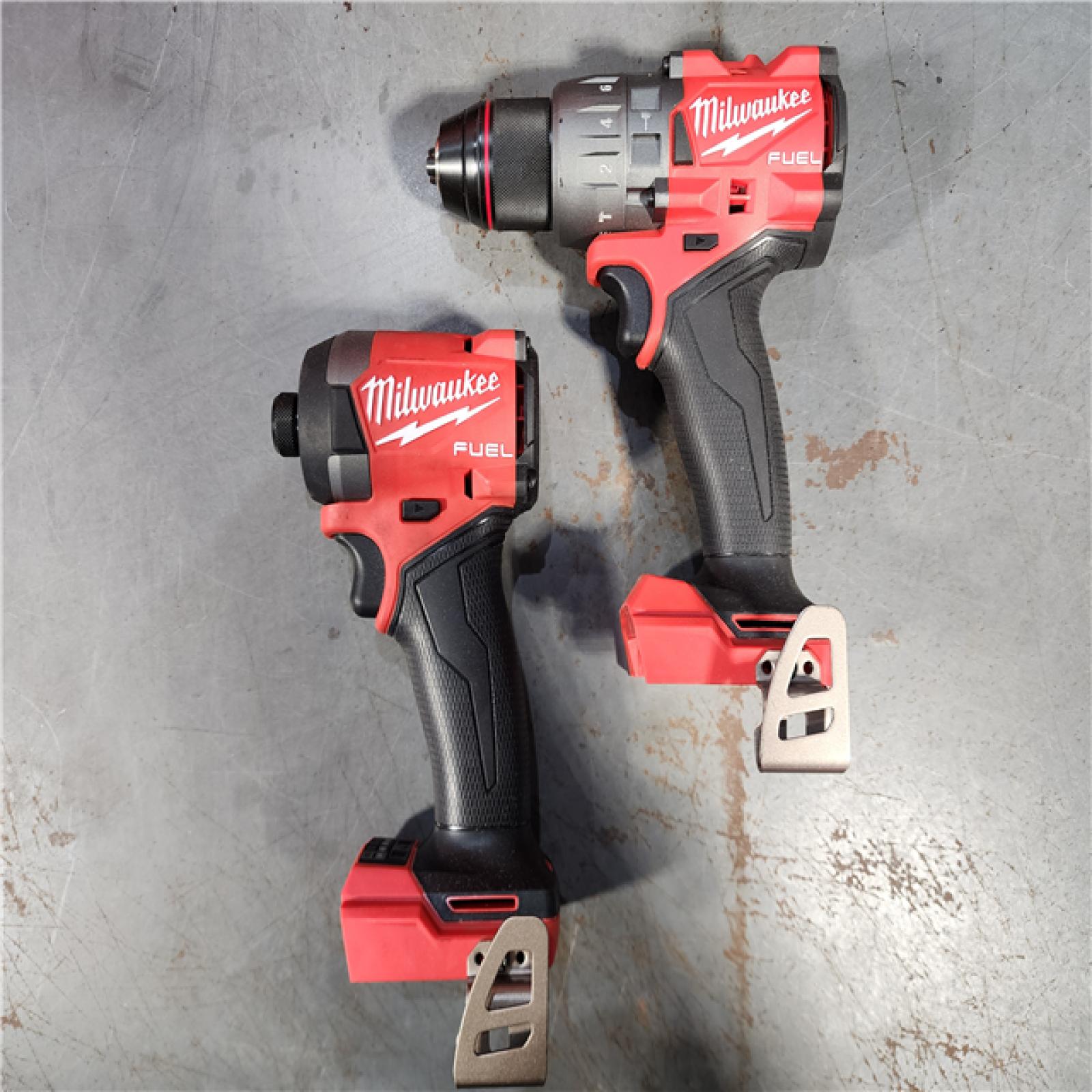 HOUSTON LOCATION - AS-IS Milwaukee M18 FUEL 18V Lithium-Ion Brushless Cordless Hammer Drill and Impact Driver Combo Kit (2-Tool) with 2 Batteries