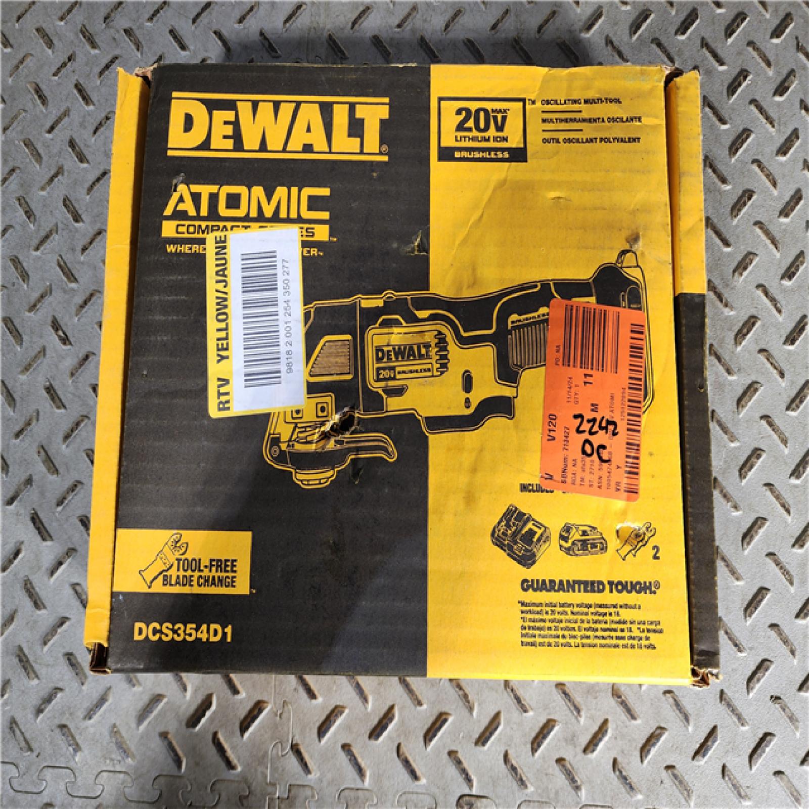 HOUSTON LOCATION - AS-IS (APPEARS LIKE NEW) DEWALT 20-Volt MAX Lithium-Ion Cordless Brushless Oscillating Tool Kit