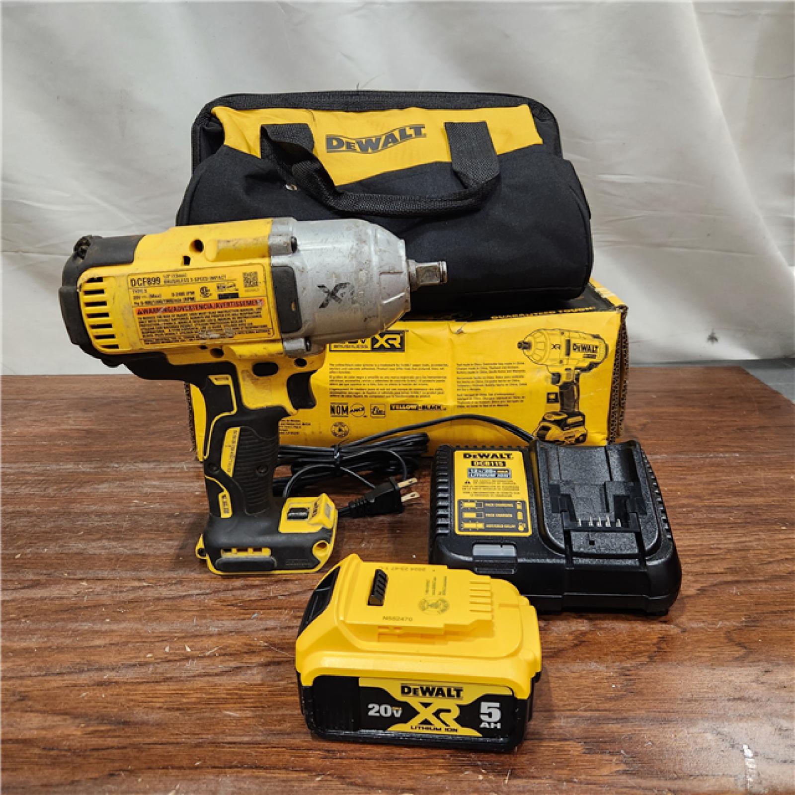 AS-IS DEWALT 20V MAX* XR 1/2  High Torque Impact Wrench with Hog Ring Anvil