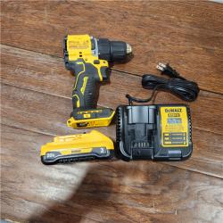 AS-IS ATOMIC 20-Volt Lithium-Ion Cordless 1/2 in. Compact Hammer Drill with 3.0Ah Battery, Charger and Bag