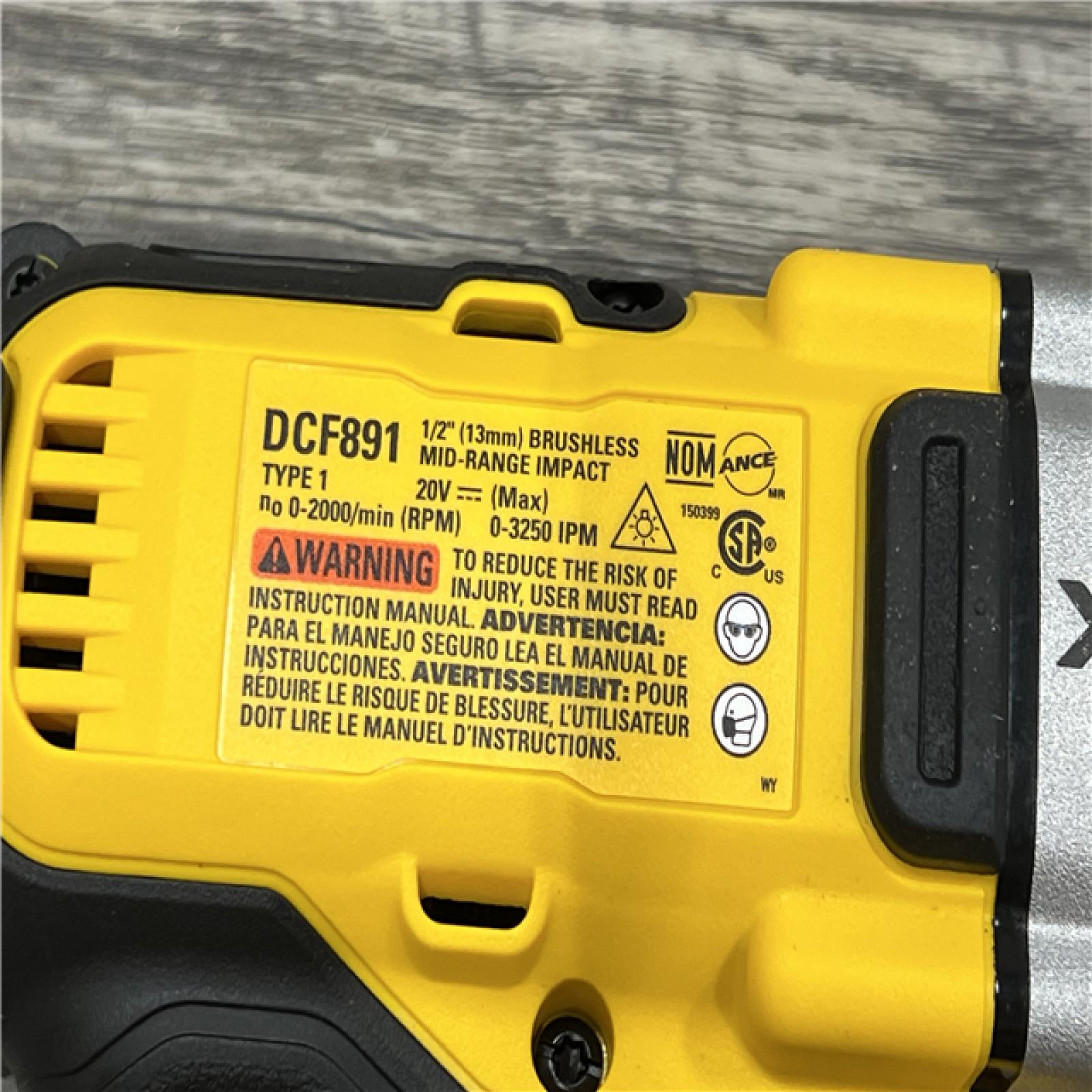 AS-IS DEWALT 20-Volt MAX XR Cordless 1/2 in. Impact Wrench (Tool-Only) (DCF891B)