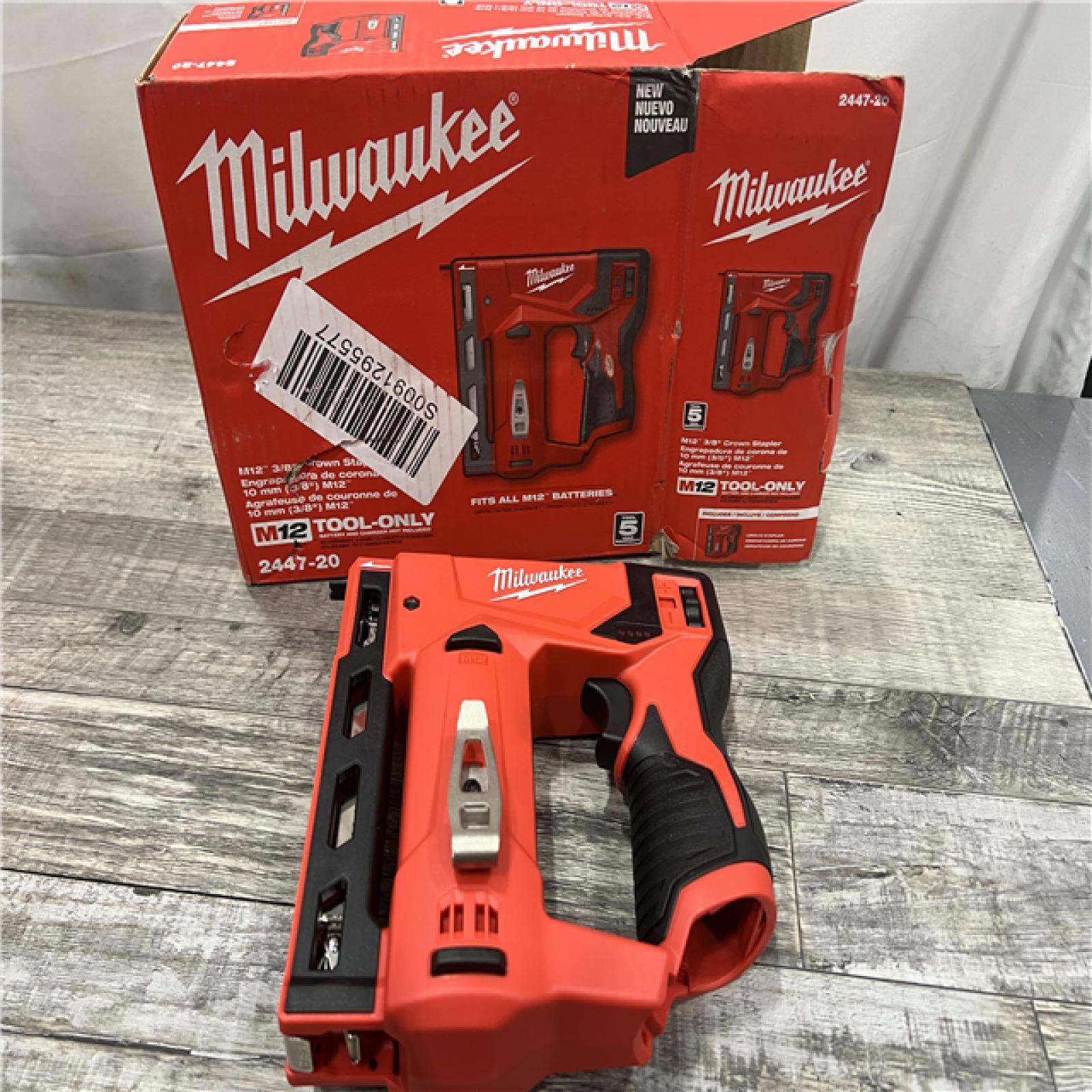 AS-IS Milwaukee Tool M12 3/8  Crown Stapler (Tool Only)