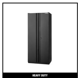 DALLAS LOCATION- Husky Heavy Duty Welded 20-Gauge Steel Freestanding Garage Cabinet in Black (36 in. W x 81 in. H x 24 in. D)