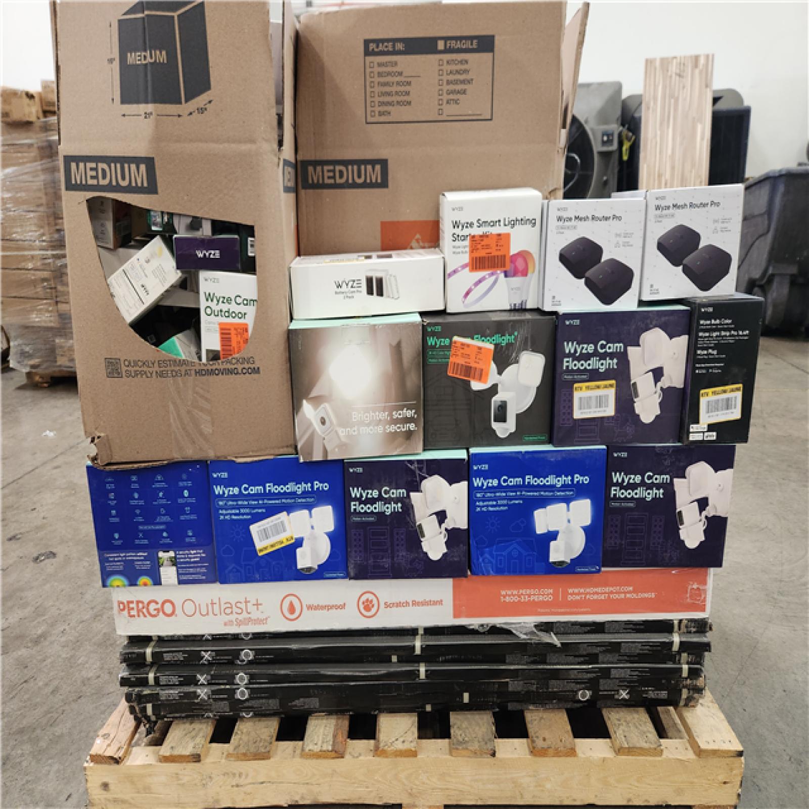 Phoenix AS-IS Mixed Security Camera and Flooring Pallet