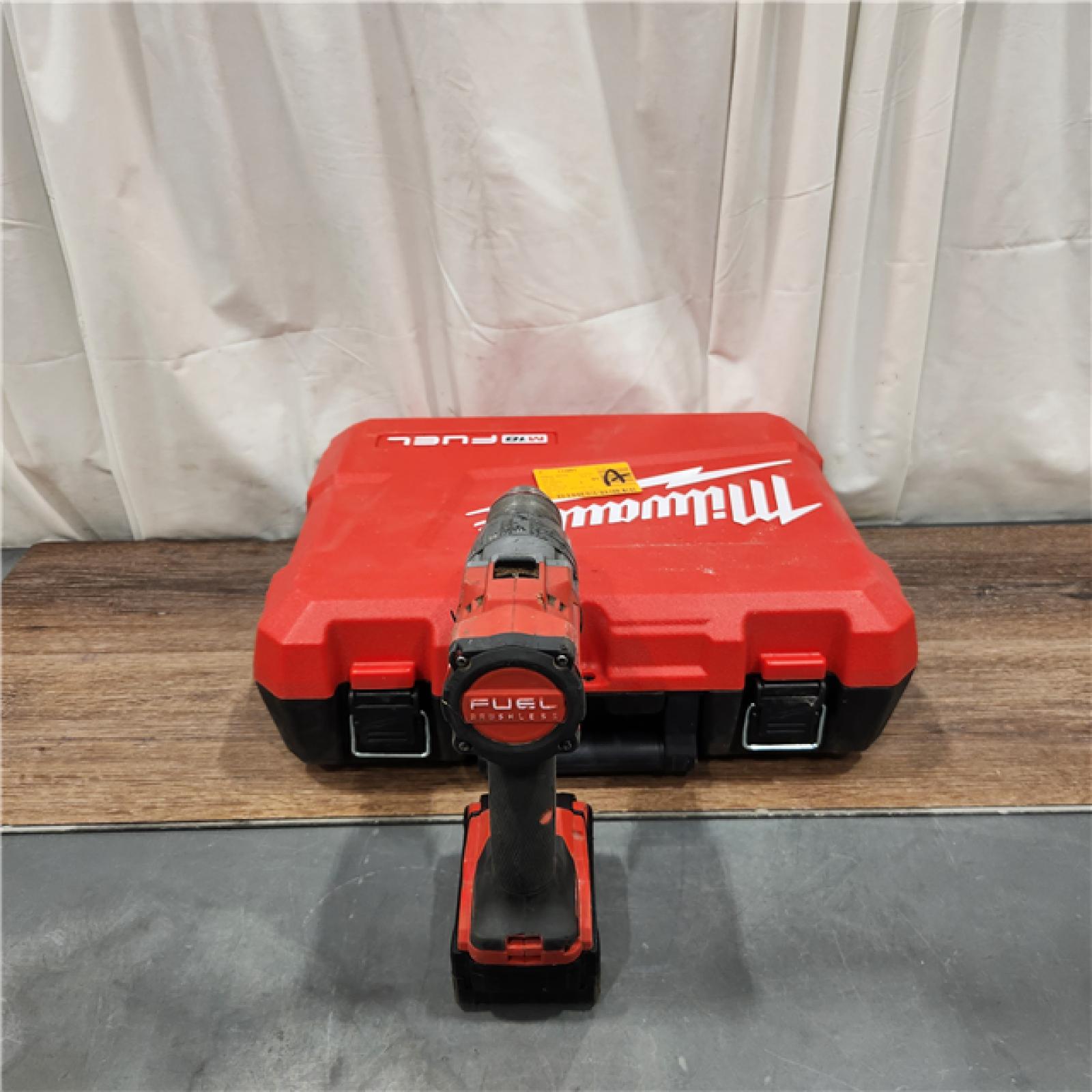 AS IS Milwaukee 2904-22 Hammer Drill Driver Kit with Batteries  Charger & Tool Case  Red