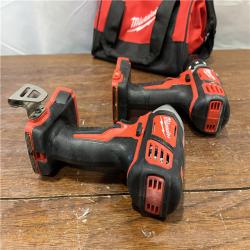 AS-ISMilwaukee M18 18V Cordless Brushed 2 Tool Drill/Driver and Impact Driver Kit