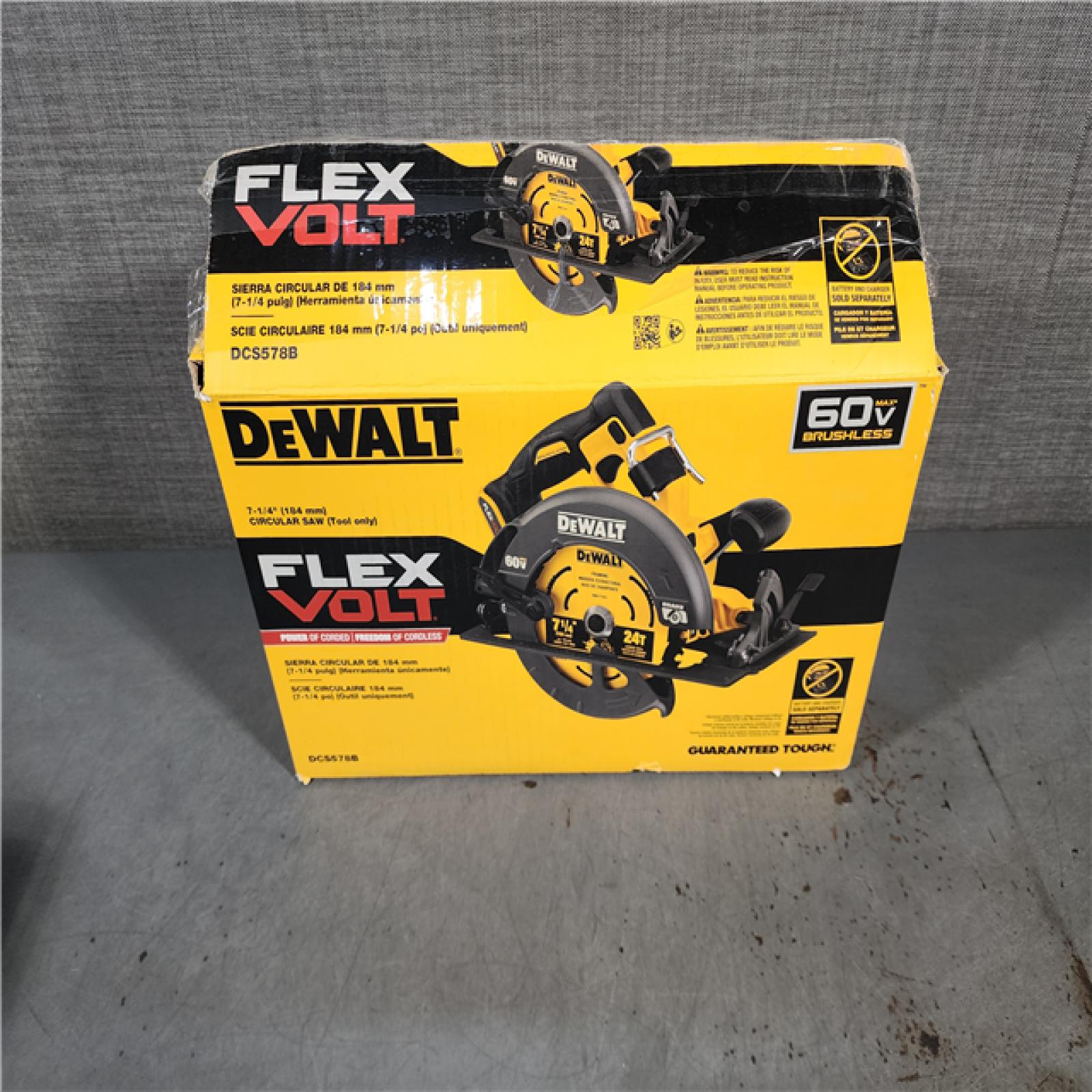 HOUSTON LOCATION - AS-IS DeWALT Flexvolt Max 7-1/4  60V Brushless Circular Saw DCS578B (Bare Tool)