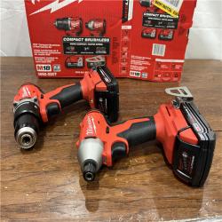 AS-IS Milwaukee M18 Compact Brushless 2-Tool Combo Kit