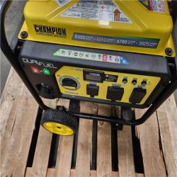 California AS-IS Champion Power Equipment 4250-Watt Recoil Start Duel Fuel Generator